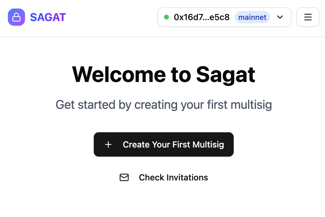 Sagat Create Your First Multisig